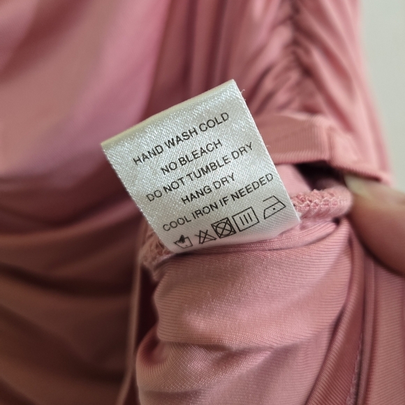 Lovers + Friends Pink Twist One Shoulder Ruched Mini Dress Small - Picture 6 of 8